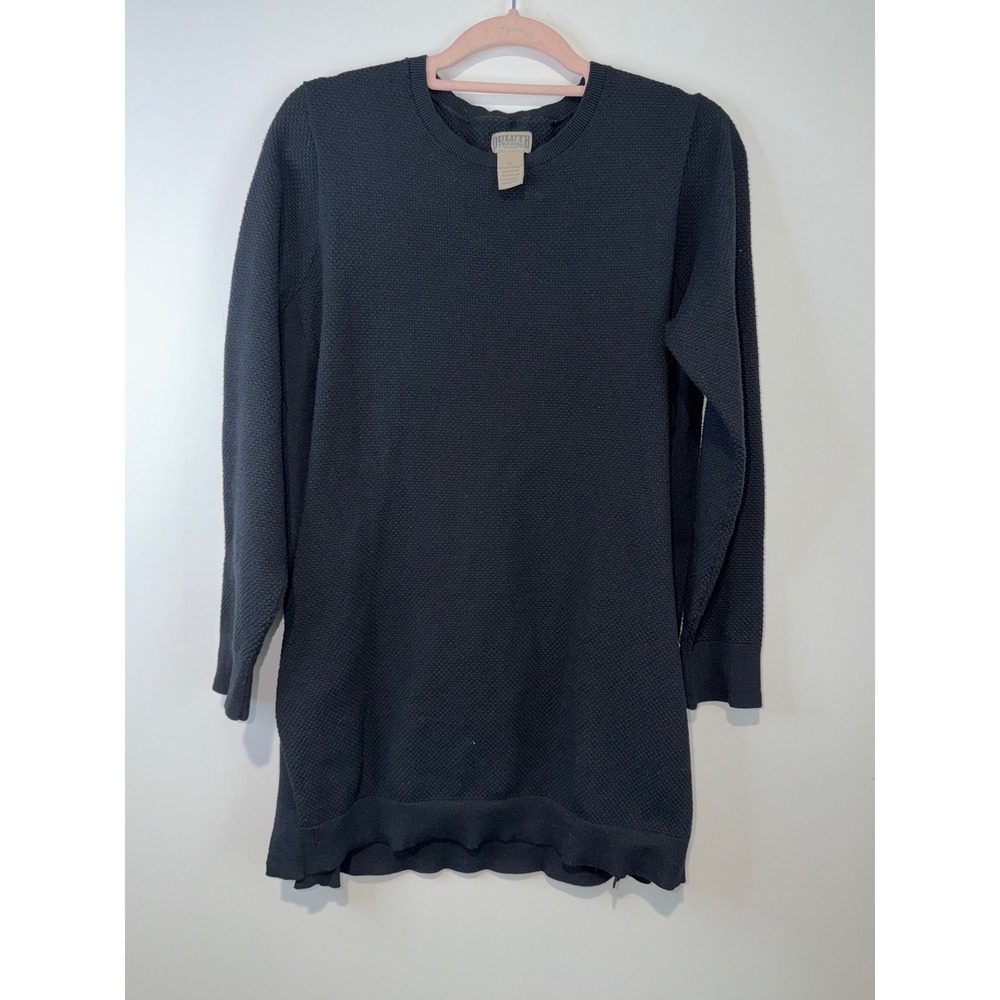 Duluth Trading Co Womens XL Black Coolmax Knit Tunic Sweater Long Sleeve